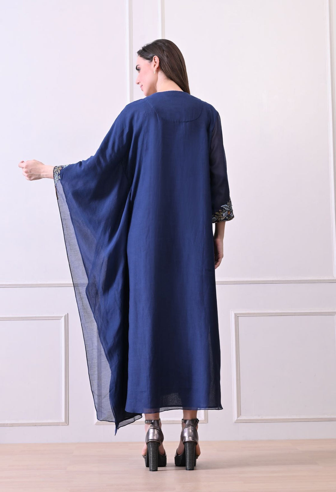 A comfortable yet elegant blue kaftan - style dress - samantchauhan Apparel & Accessories
