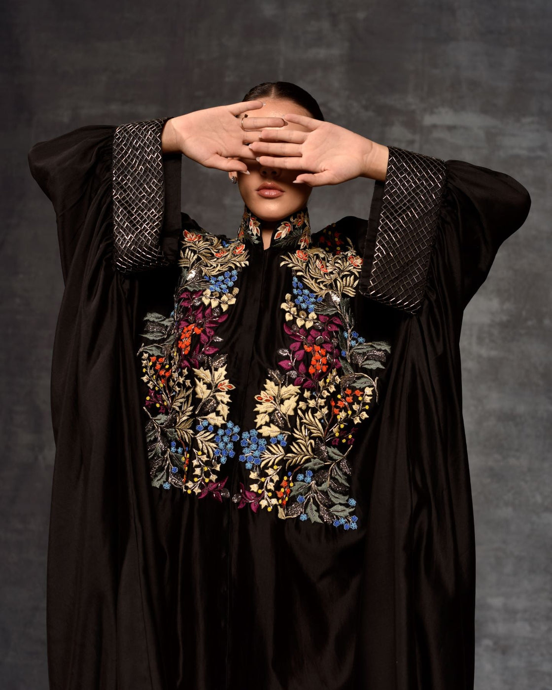 A multicolor work Embellished Abaya - samantchauhan Apparel & Accessories
