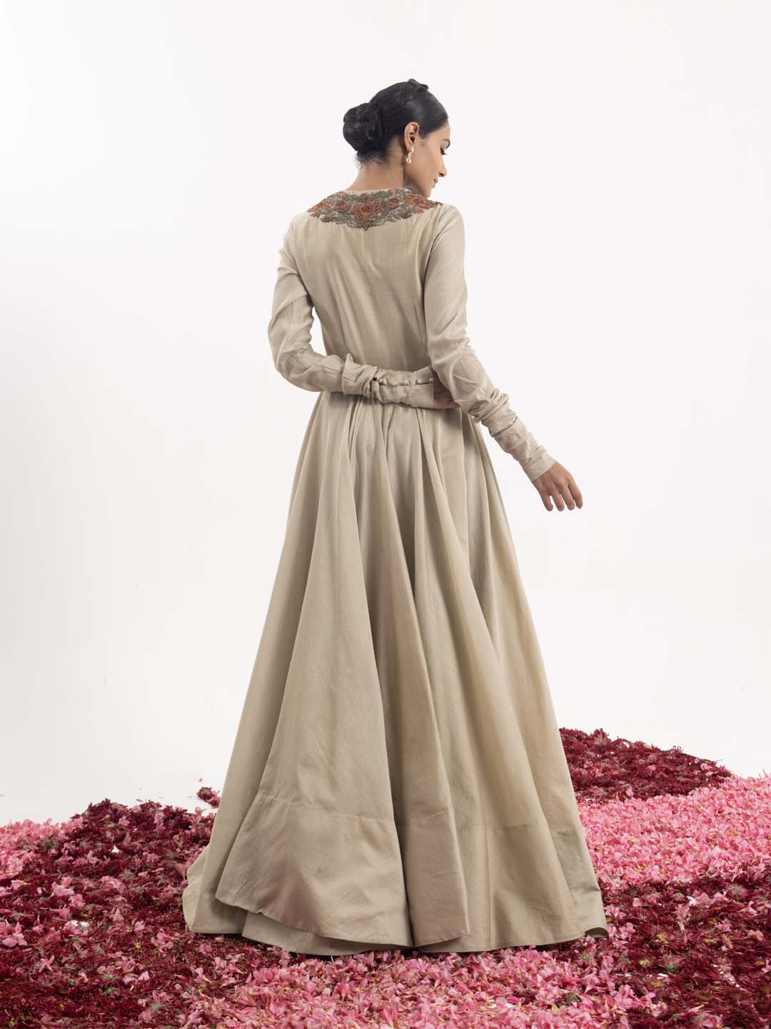 Anarkali meticulously embroidered by zardozi and appliqué work. - samantchauhan Apparel & Accessories