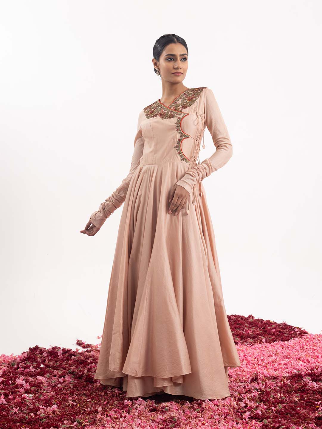 Angrakha featuring intricate front embroidery. - samantchauhan Apparel & Accessories