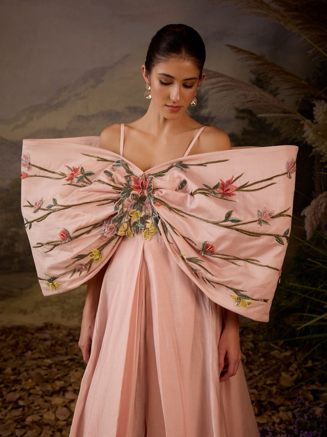 Blush Pink Bow Gown - samantchauhan Apparel & Accessories