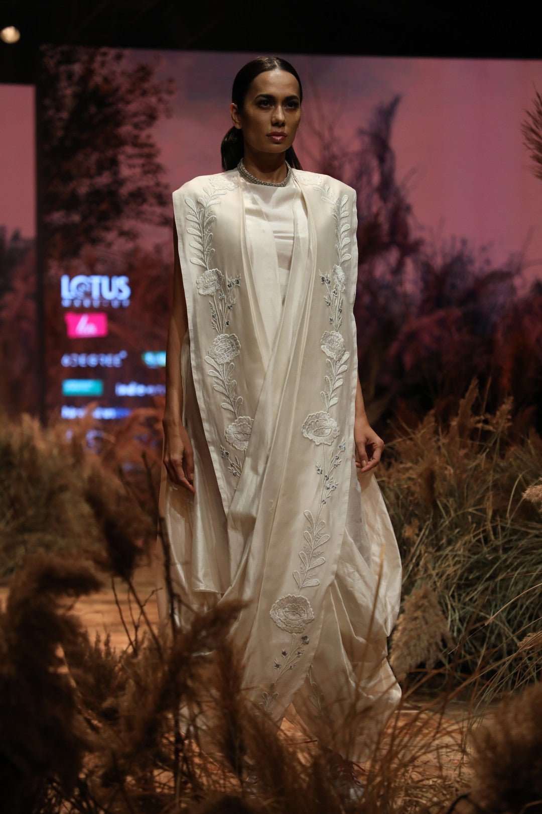 Draped Embroidered Dhoti Jumpsuit - samantchauhan