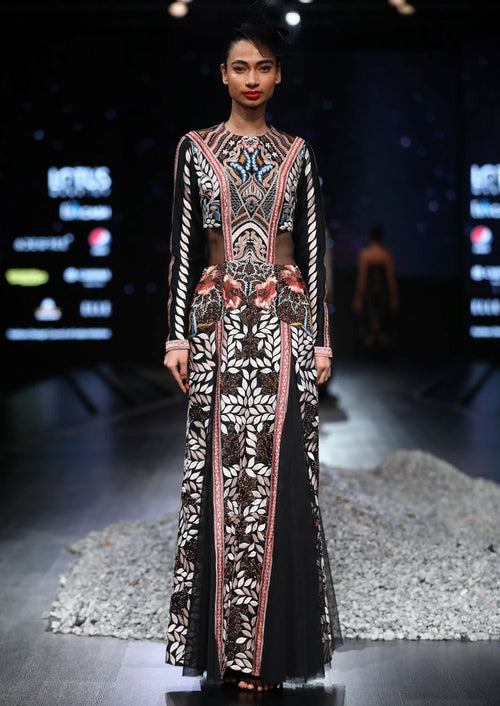 Floor - length embroidered gown - samantchauhan