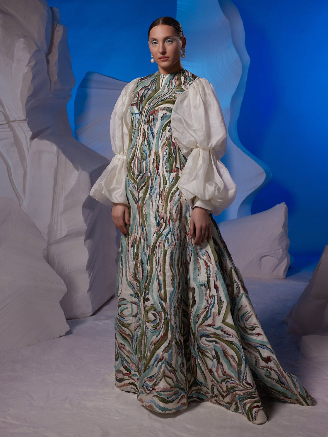 Jacket dress with organic patch work - samantchauhan Apparel & Accessories