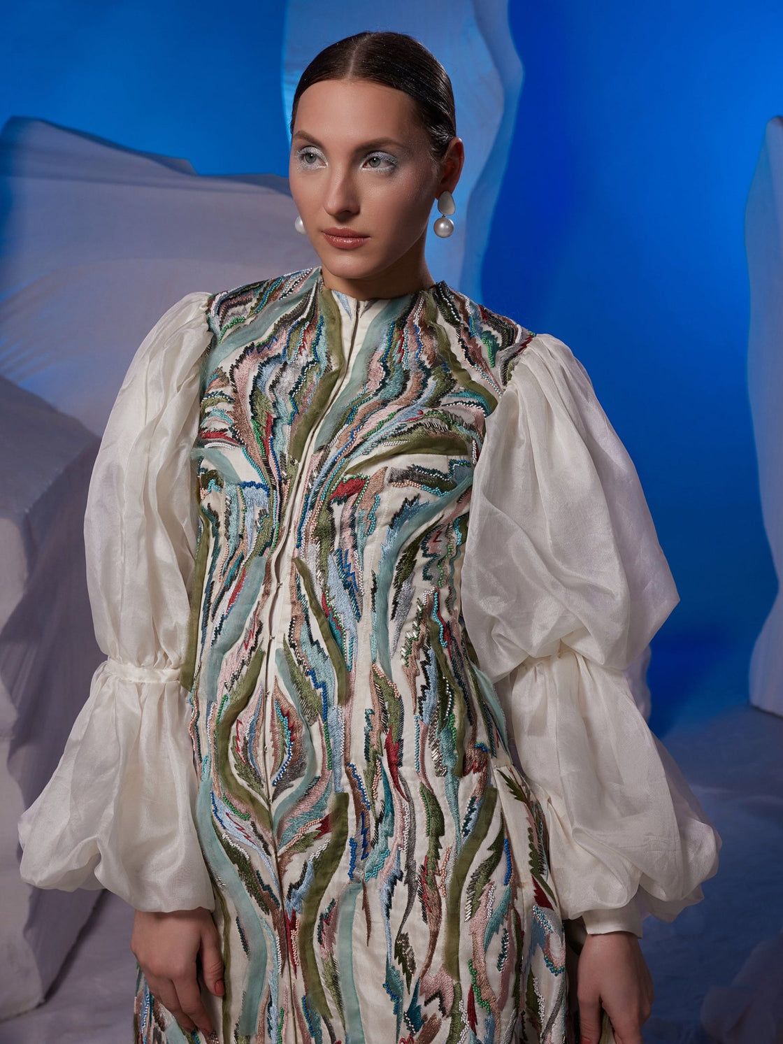 Jacket dress with organic patch work - samantchauhan Apparel & Accessories