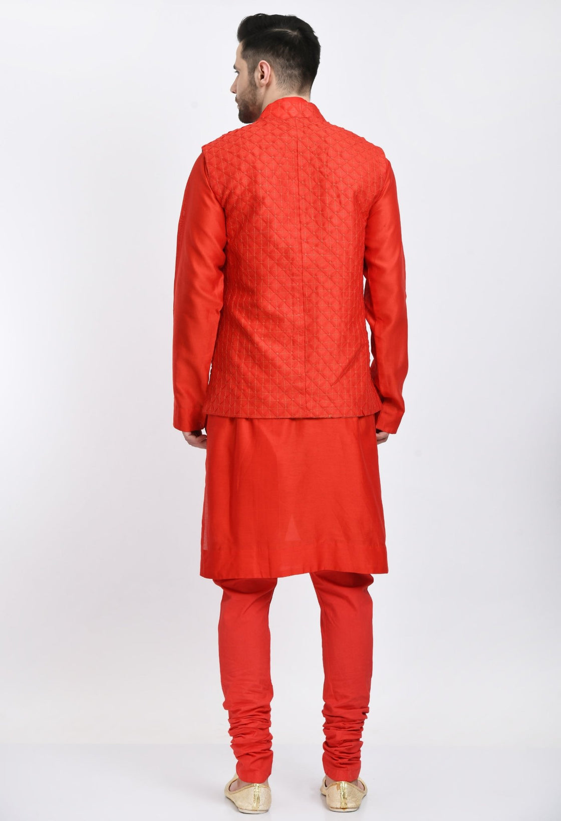 Kurta & Churidar set topped with a waist coat. - samantchauhan Apparel & Accessories
