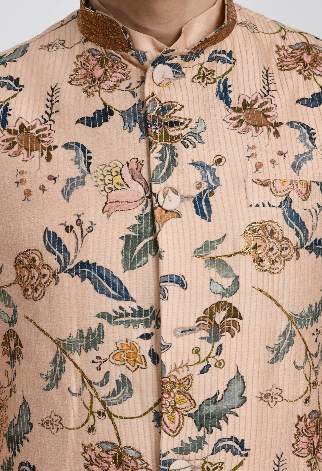 Kurta & Churidar set topped with a waist coat. - samantchauhan Apparel & Accessories