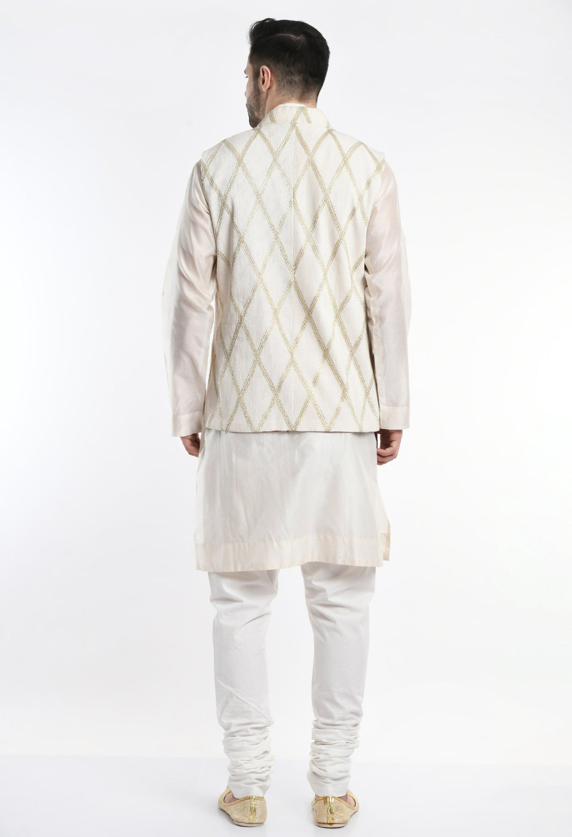 Kurta & Churidar set topped with a waist coat. - samantchauhan Apparel & Accessories