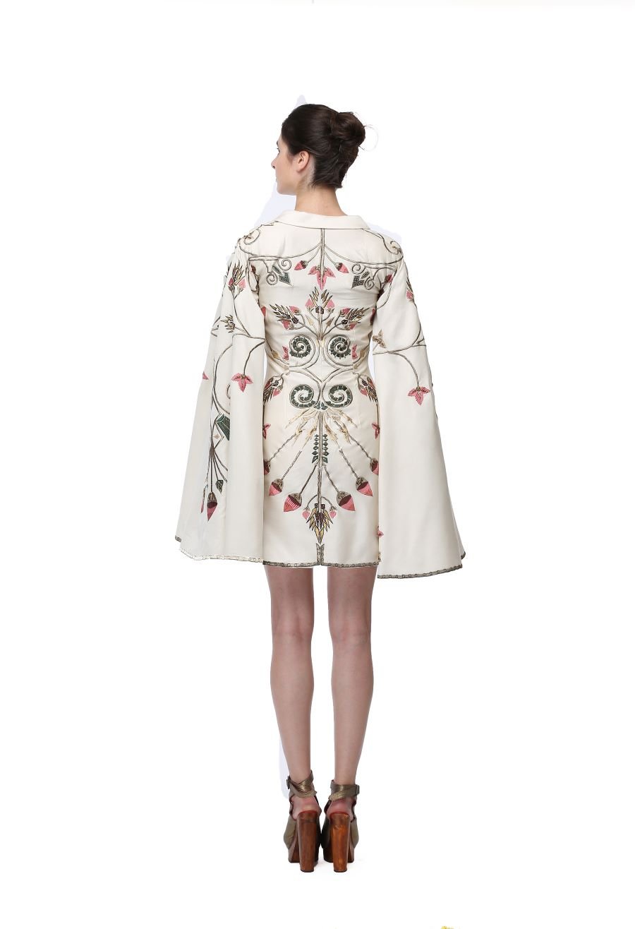 Long Peplum Sleeves Dress - samantchauhan