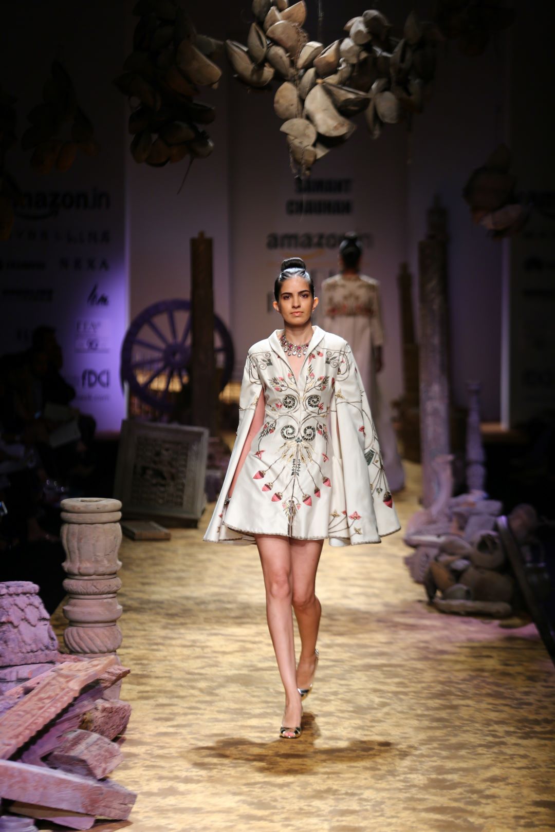 Long Peplum Sleeves Dress - samantchauhan