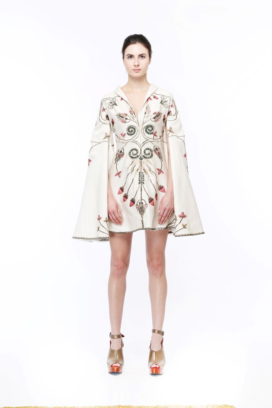 Long Peplum Sleeves Dress - samantchauhan