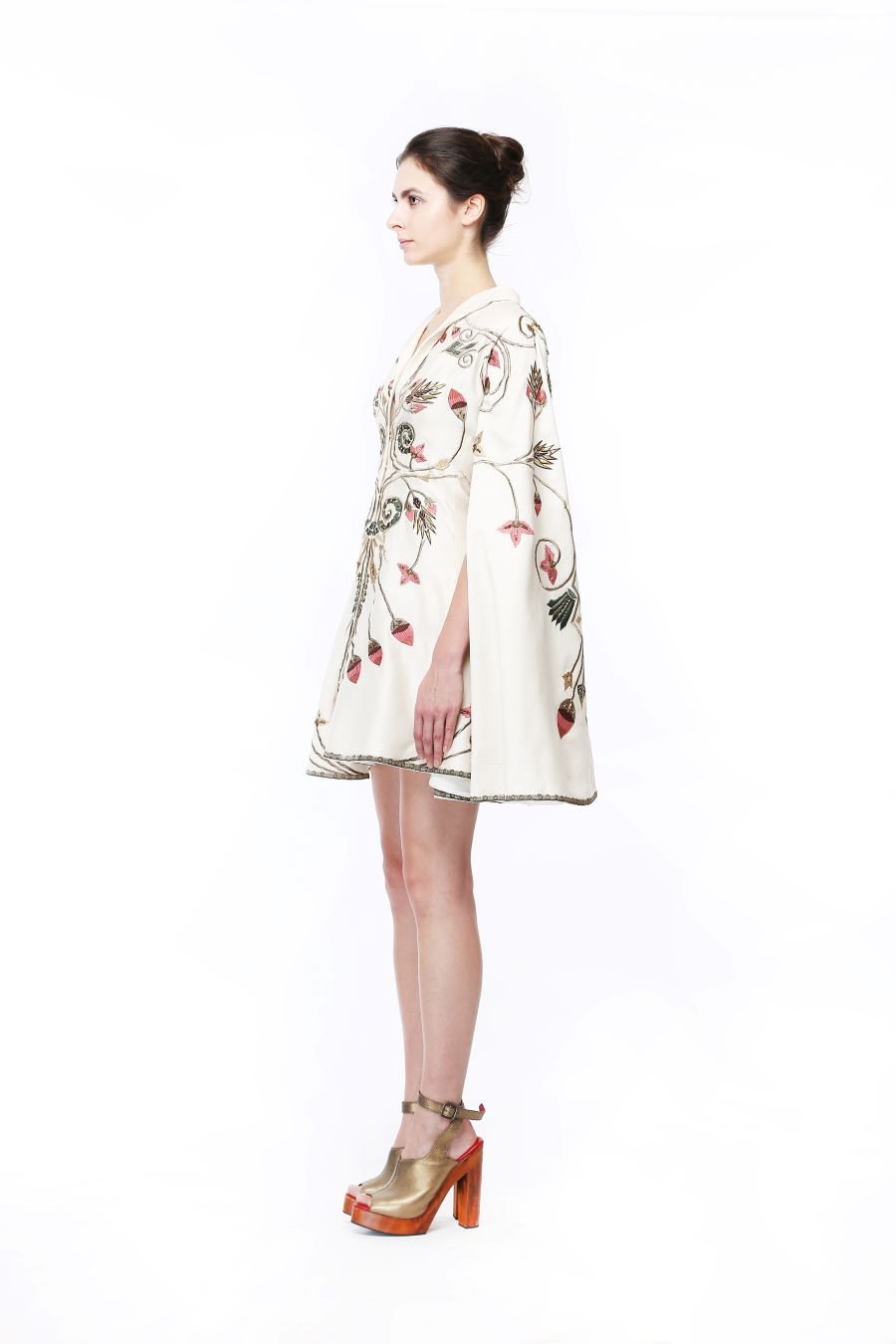 Long Peplum Sleeves Dress - samantchauhan