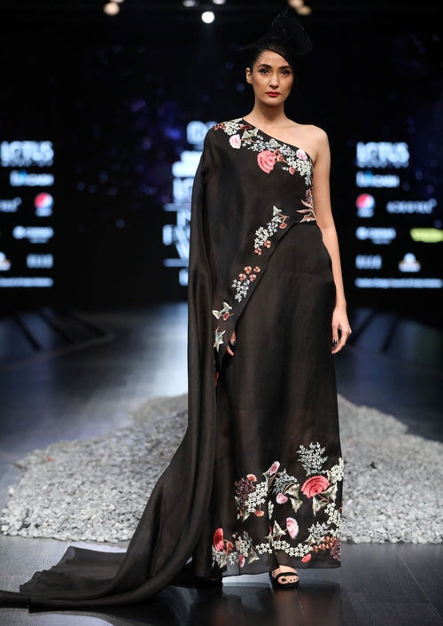 One elongated sleeve gown - samantchauhan
