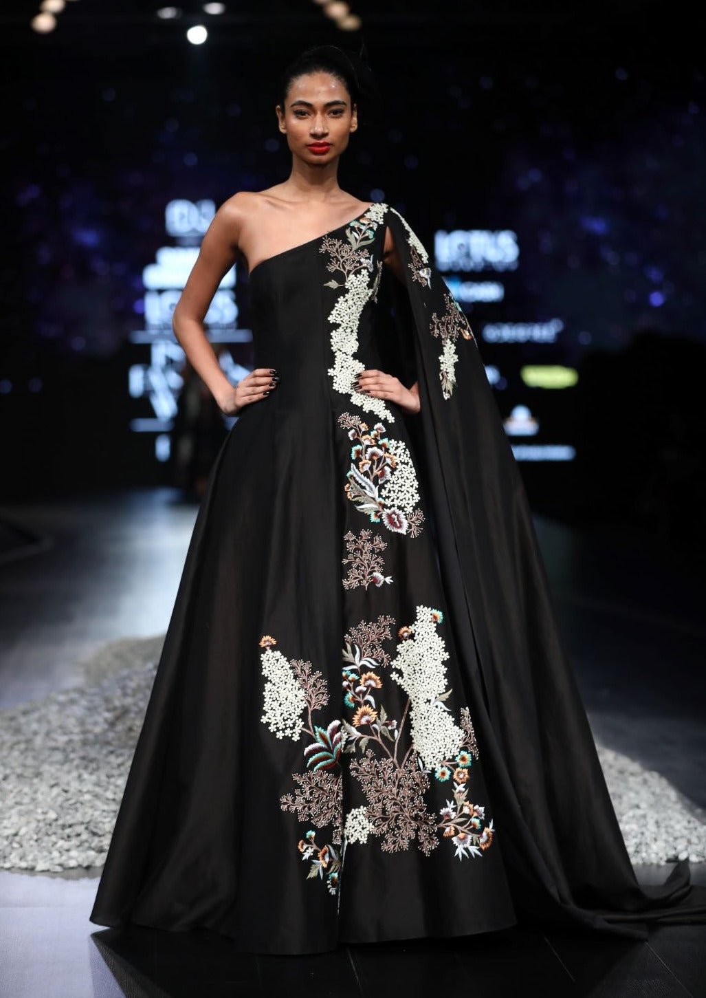 ONE SHOULDER GOWN - samantchauhan