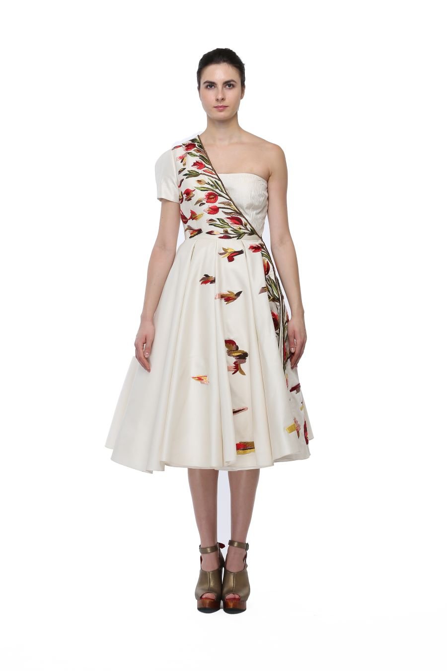 One - side Shoulder Dress - samantchauhan