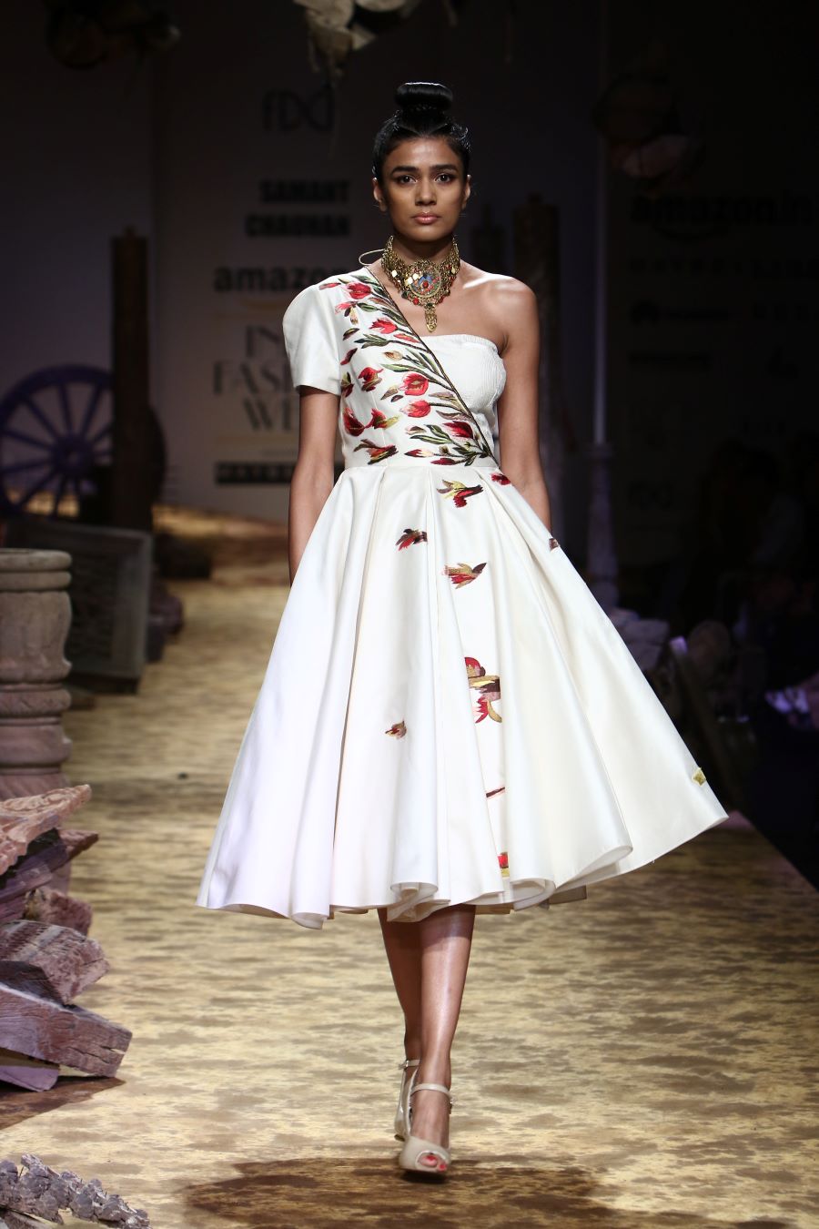 One - side Shoulder Dress - samantchauhan