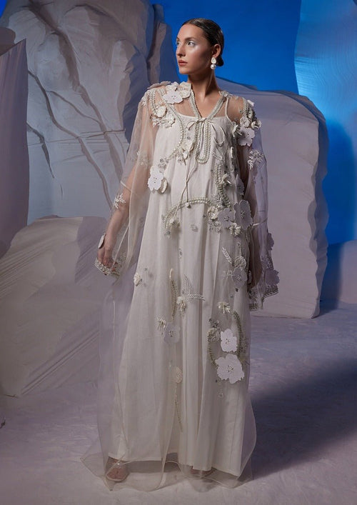 Organza kaftan with cotton silk slip inner - samantchauhan Apparel & Accessories