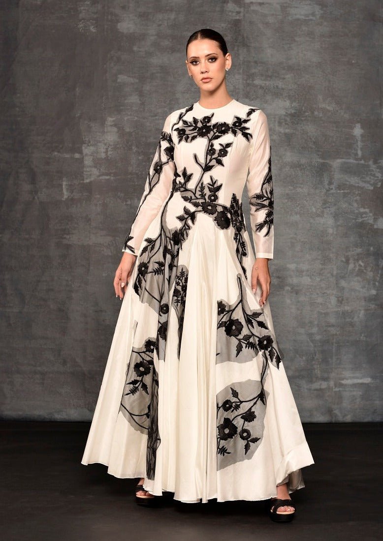 Patch - Worked Long Dress - samantchauhan
