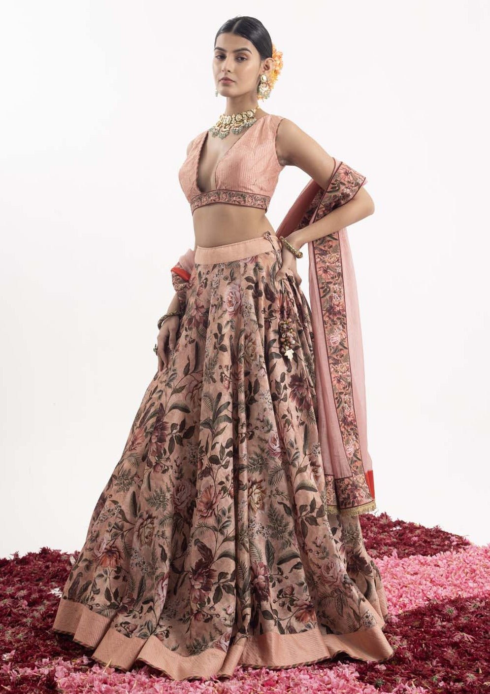 Printed lehenga offering a perfect blend of traditional elegance and contemporary styles. - samantchauhan Apparel & Accessories