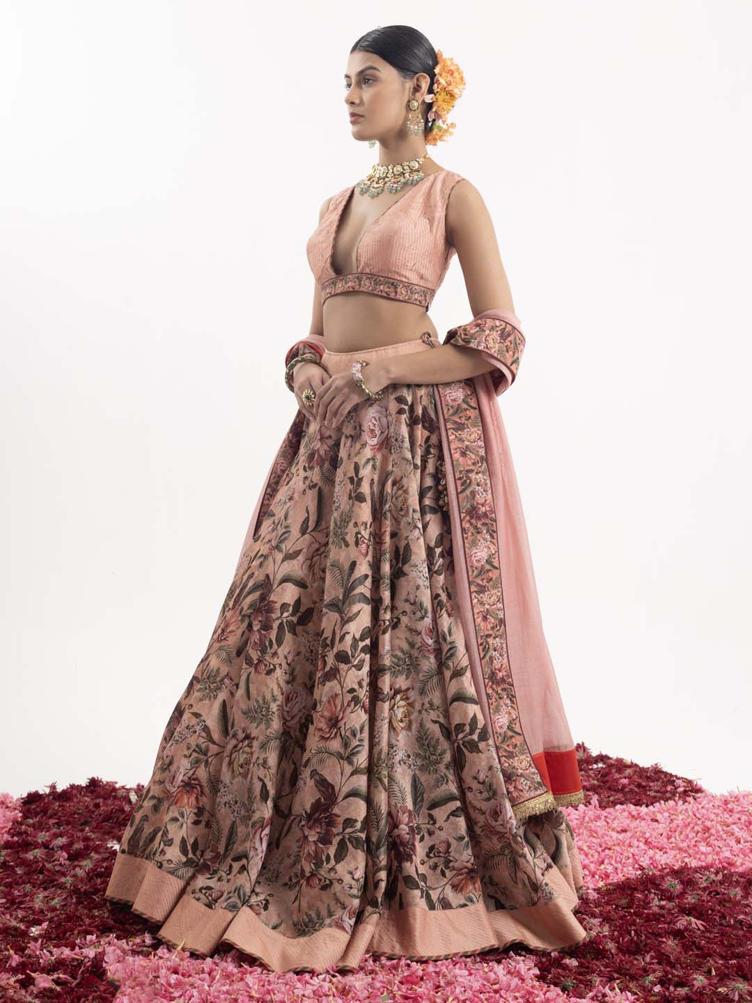 Printed lehenga offering a perfect blend of traditional elegance and contemporary styles. - samantchauhan Apparel & Accessories