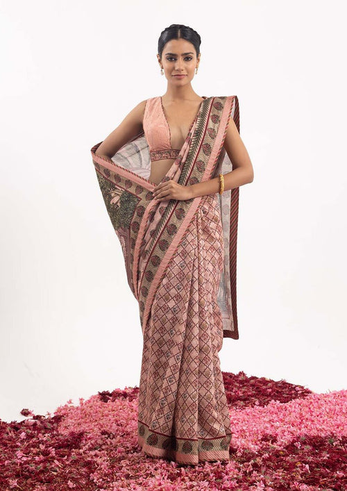 Printed saree on cotton silk fabric. - samantchauhan Apparel & Accessories
