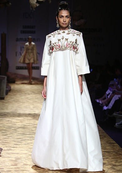 Relax Fit Embroidered Gown - samantchauhan