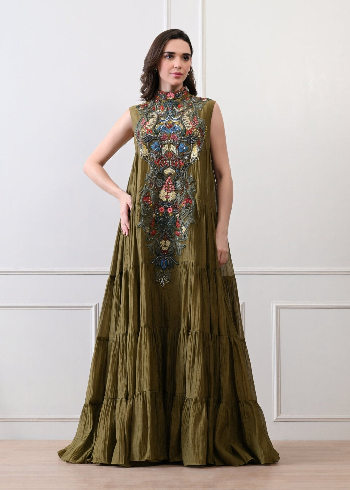Verdant Elegance Maxi Dress - samantchauhan Apparel & Accessories