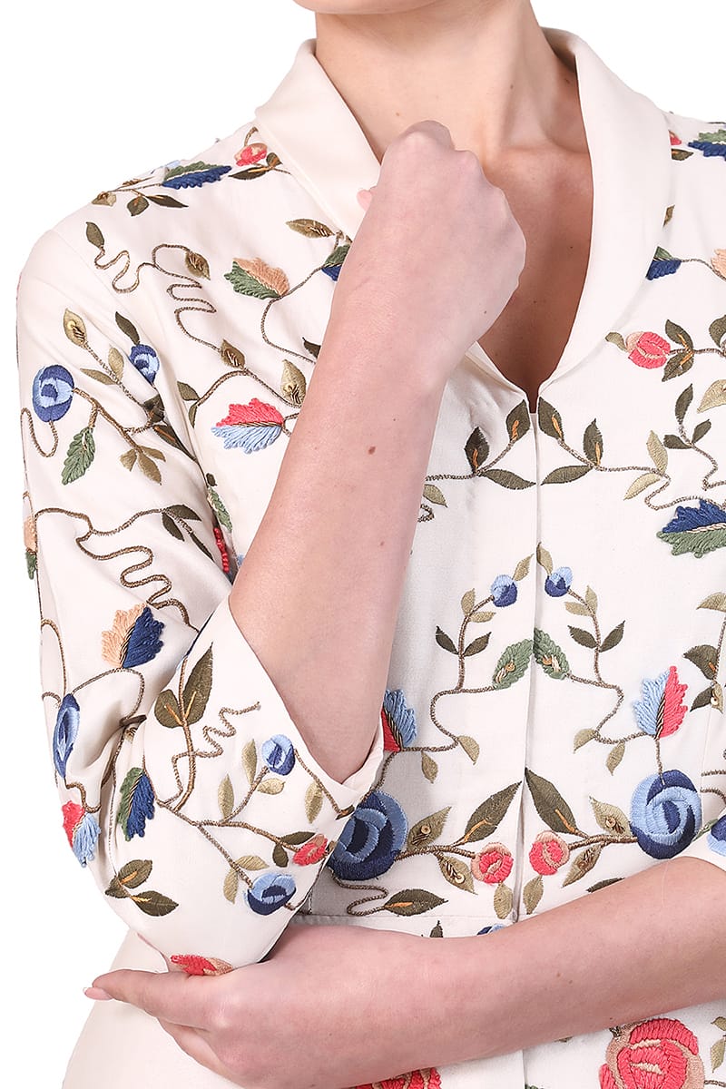 Embroidered Jacket Gown - samantchauhan