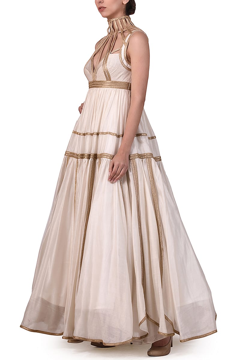 Corset Embroidered Gown - samantchauhan