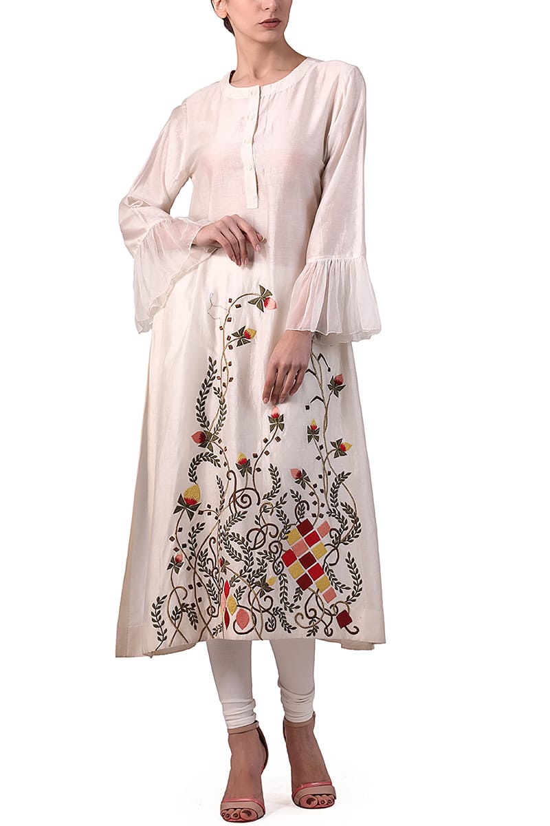 Ruffle Detailed Kurta - samantchauhan