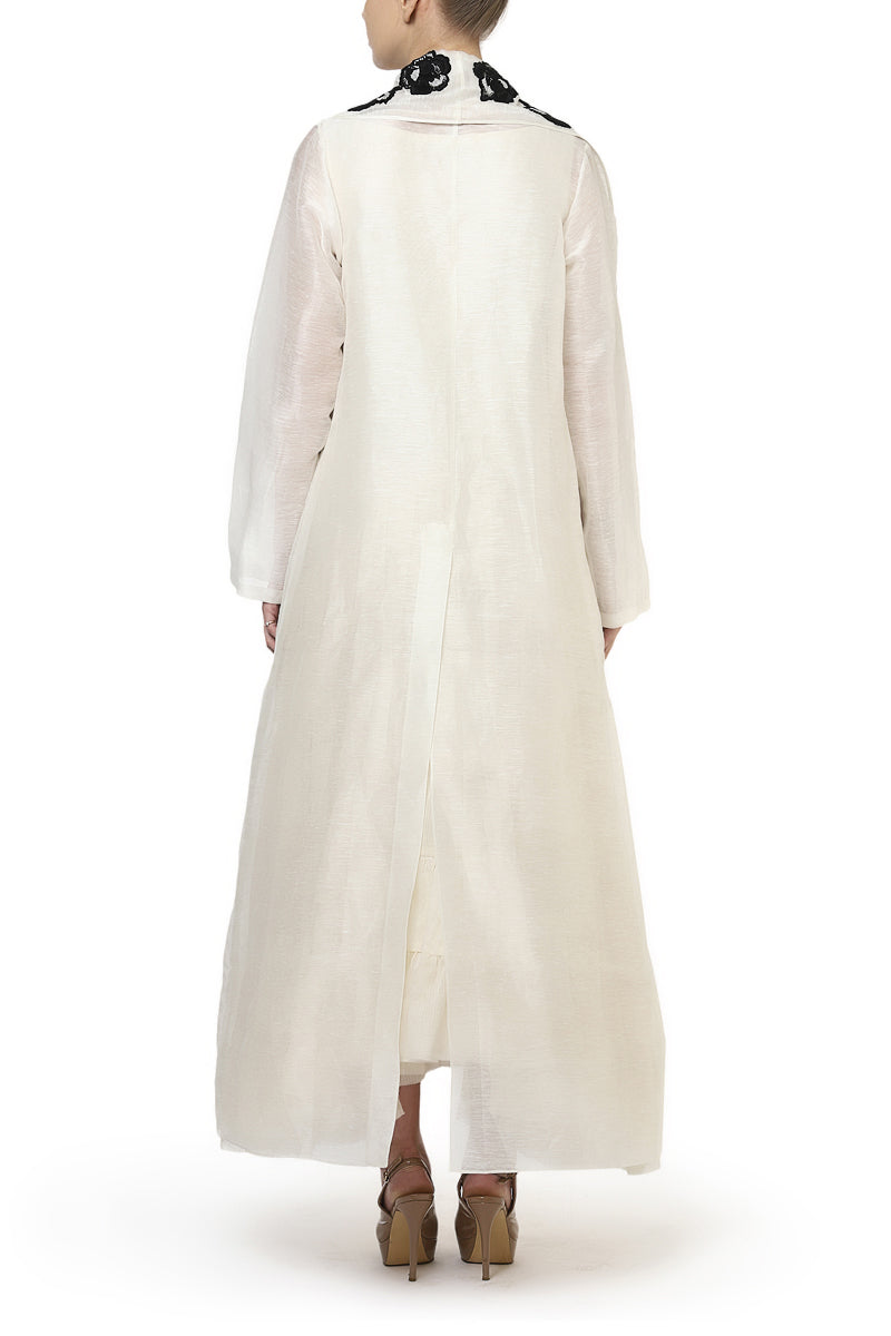 Embroidered Tiered Dress & Long Jacket - samantchauhan