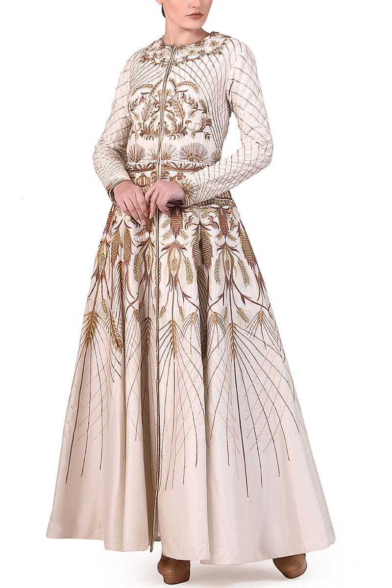 Embroidered fit & flare Gown - samantchauhan
