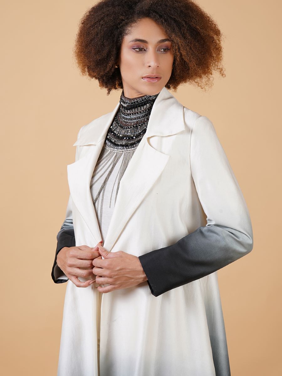 A Chique cotton silk jacket with an ombré touch to it - samantchauhan Apparel & Accessories