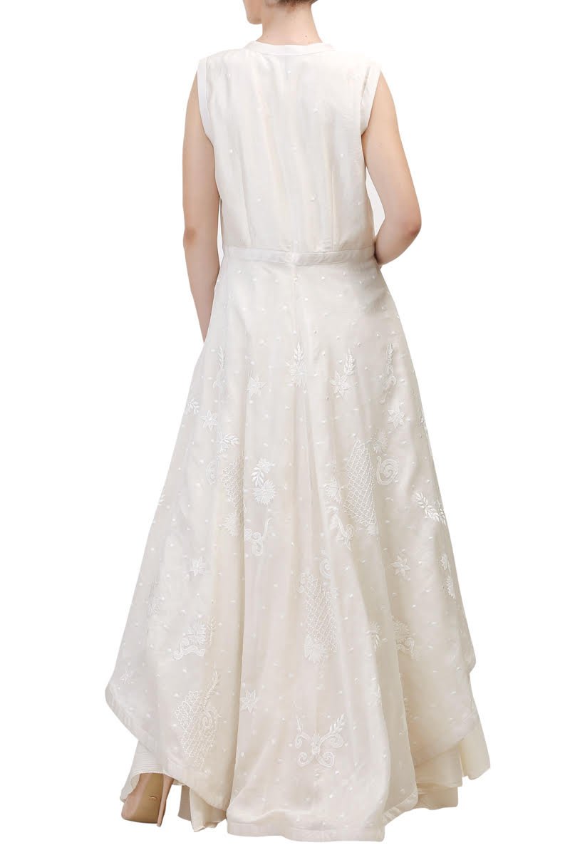 A high - low cotton silk Kurta with a cotton inner dress - samantchauhan