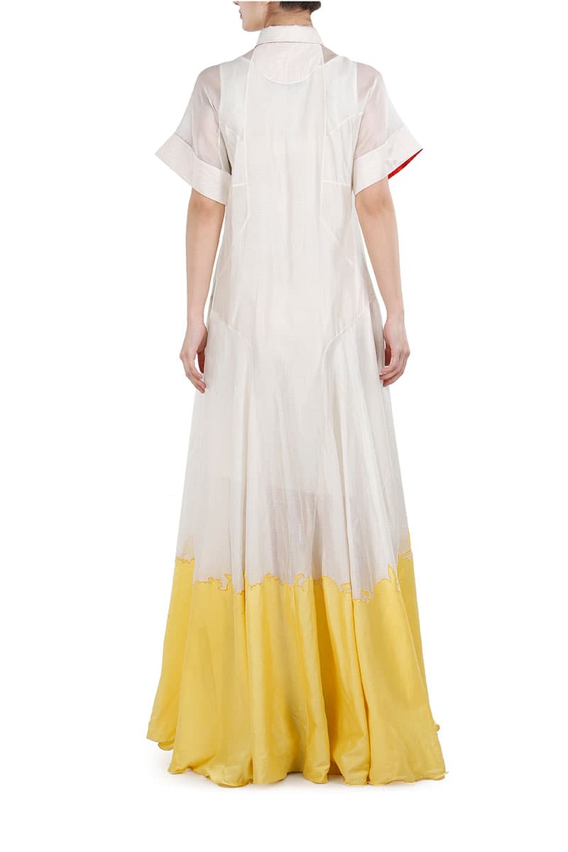 Applique Detailing Panelled Dress - samantchauhan