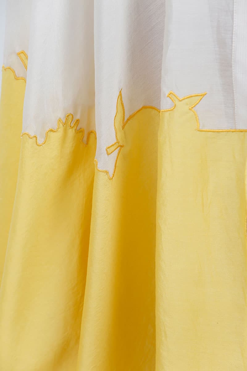 Applique Detailing Panelled Dress - samantchauhan