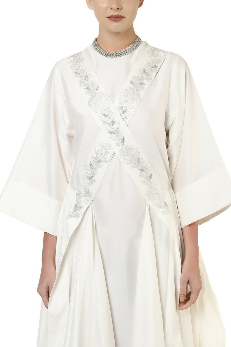 Asymmetric Embroidered Dress - samantchauhan