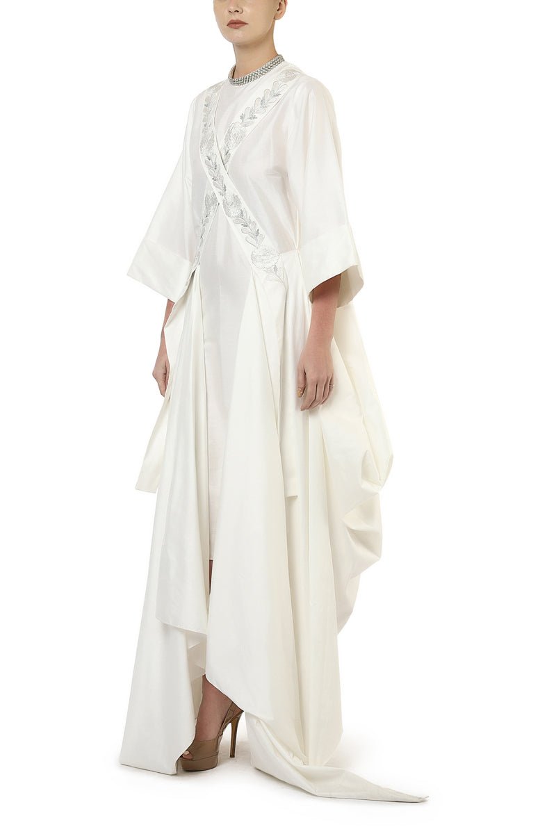 Asymmetric Embroidered Dress - samantchauhan