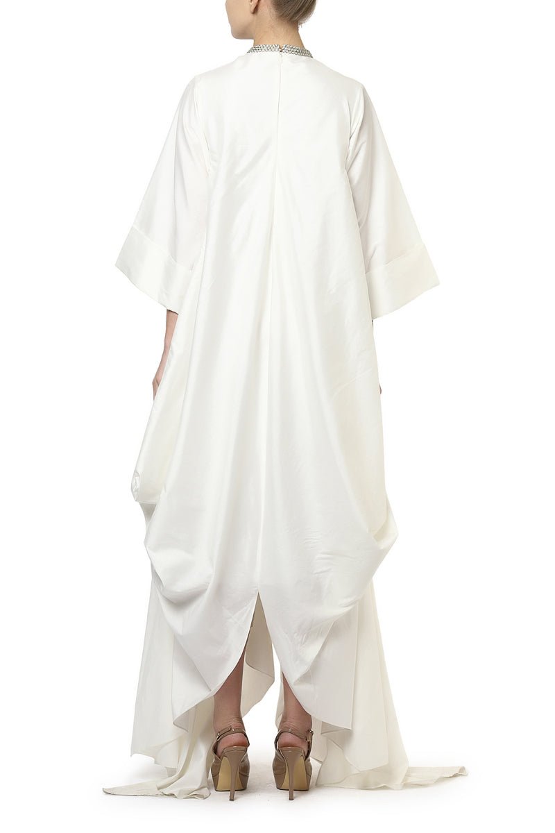 Asymmetric Embroidered Dress - samantchauhan