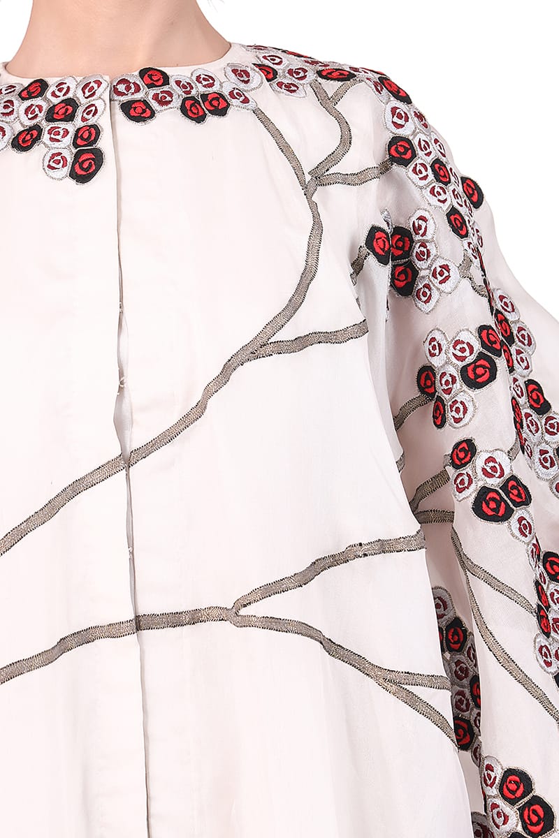 Asymmetric Embroidered Kaftan - samantchauhan