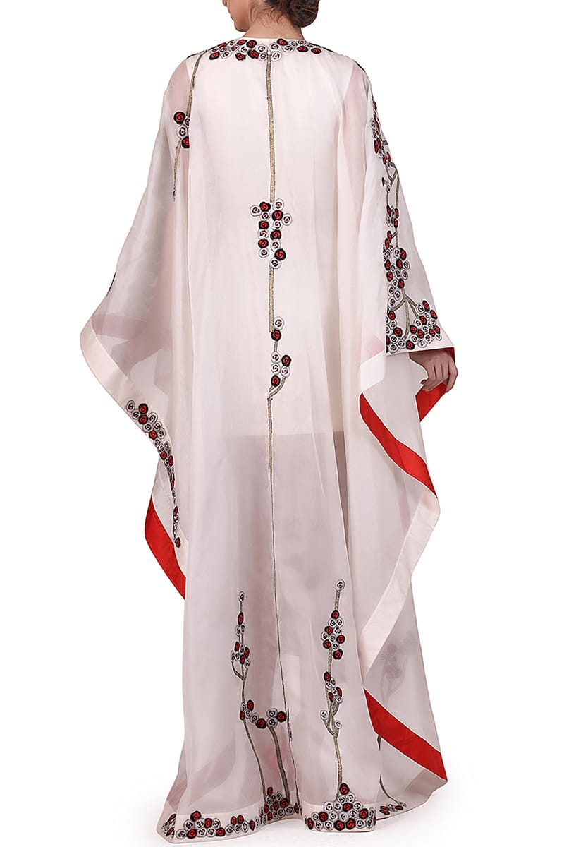 Asymmetric Embroidered Kaftan - samantchauhan