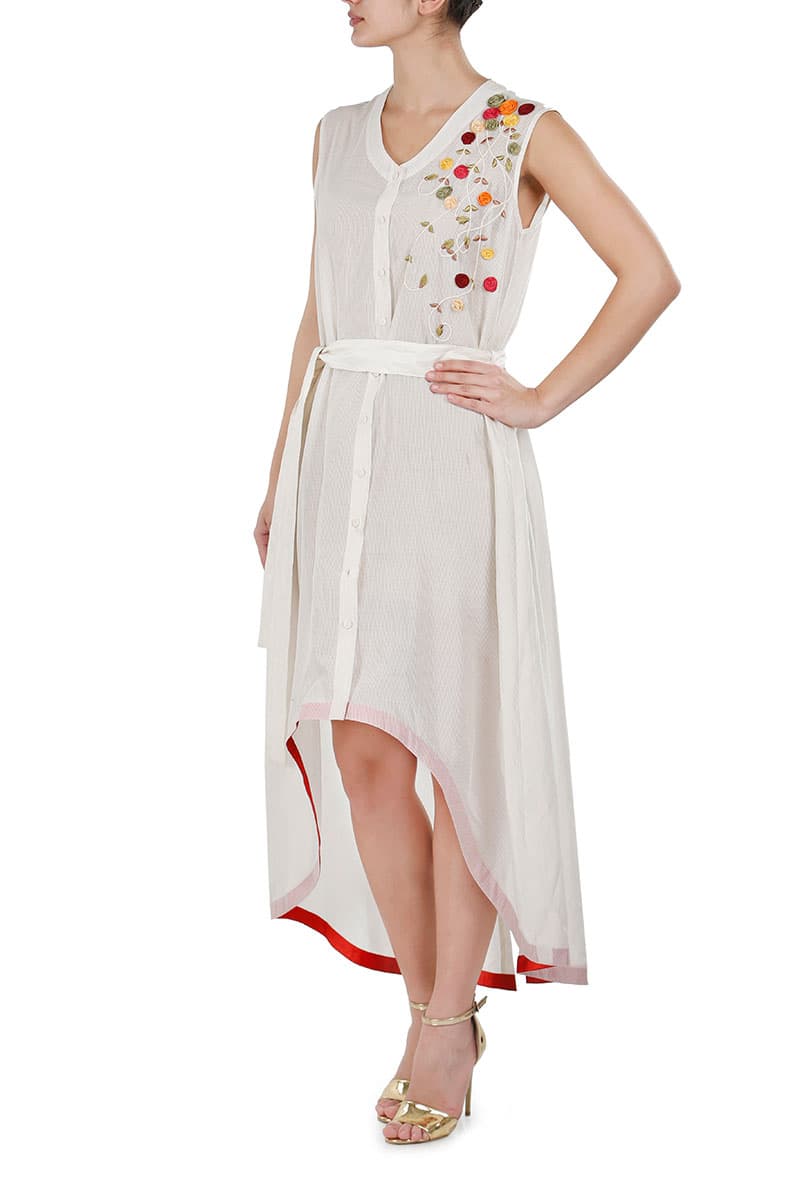 Asymmetric front Tie - up Dress - samantchauhan