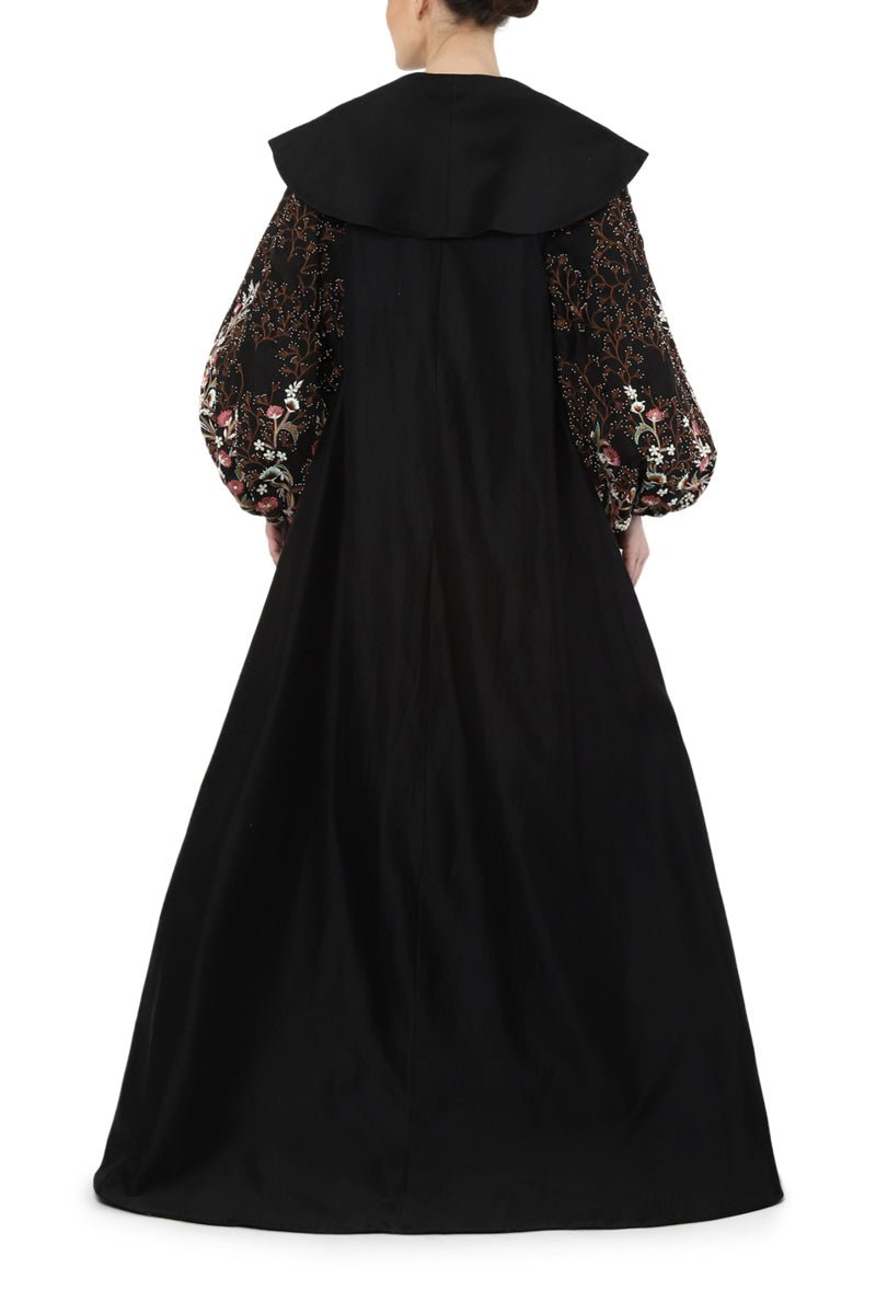 Balloon sleeves jacket dress with a black cotton inner dress - samantchauhan