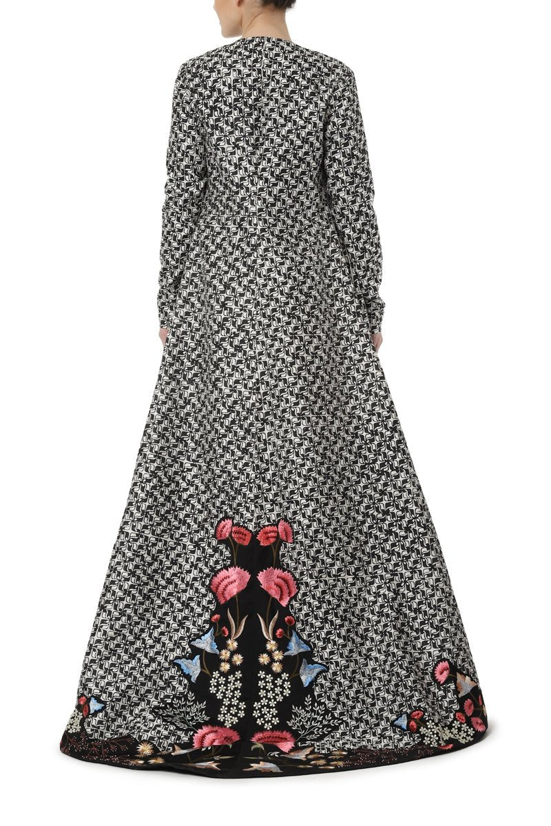 Block printed and embroidered jacket with inner dress - samantchauhan