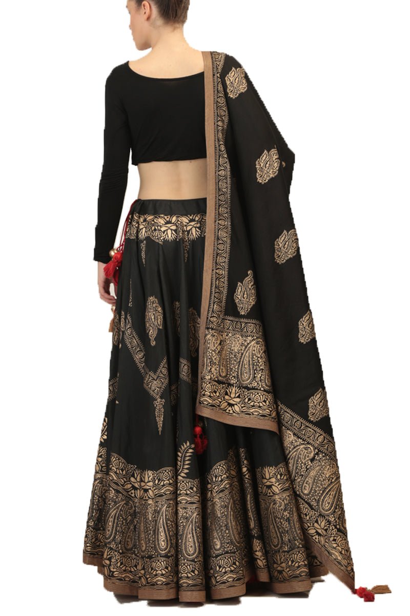 Block Printed Lehenga set - samantchauhan