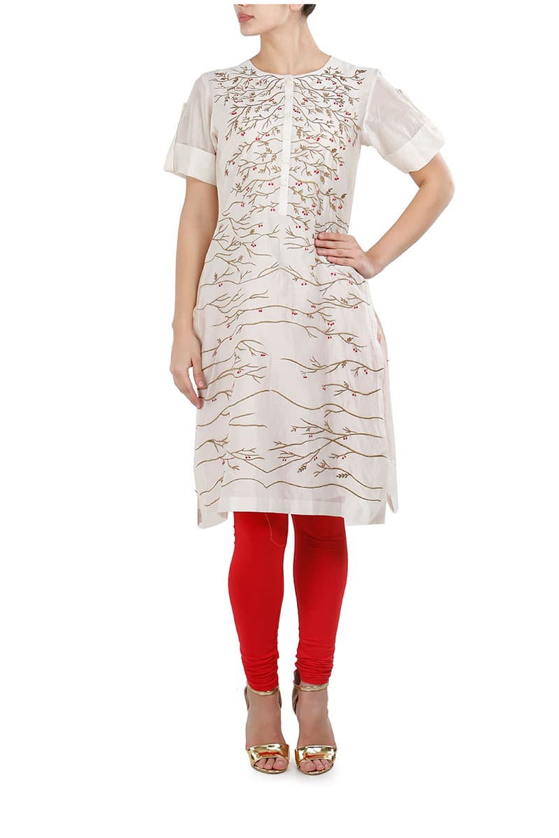 Cherry Motifs Kurta - samantchauhan