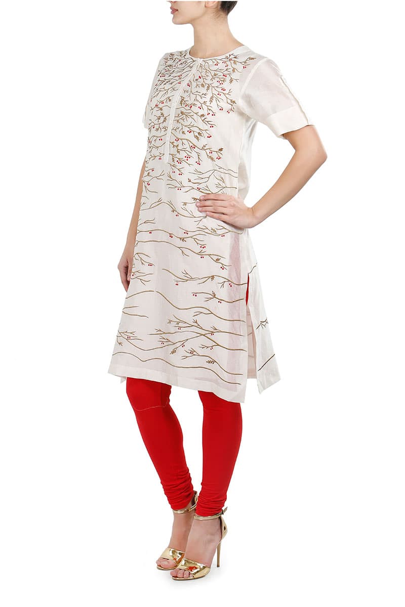Cherry Motifs Kurta - samantchauhan