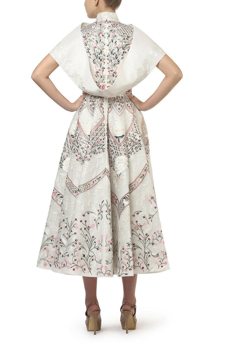 Collar Detailing Fit & Flare Gown - samantchauhan