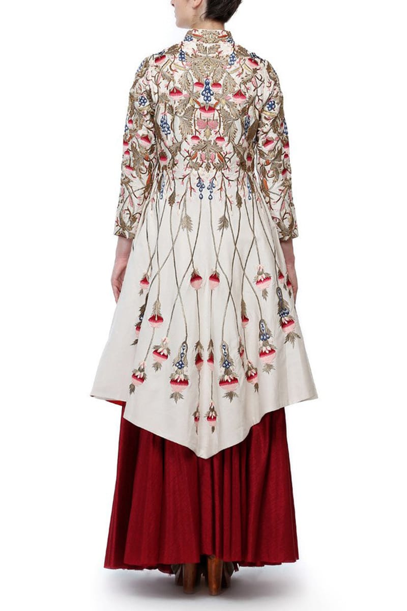Collared Jacket Kurta & Palazzo - samantchauhan