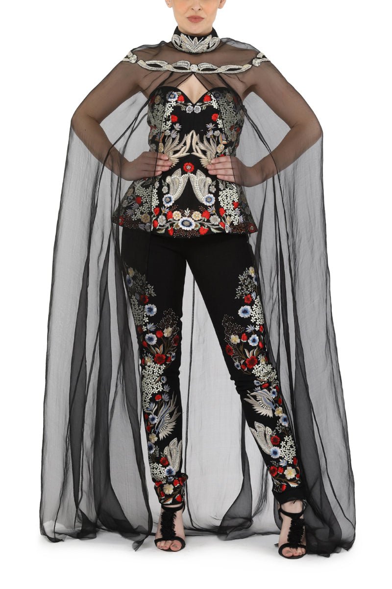 Corset & pant along with cape - samantchauhan